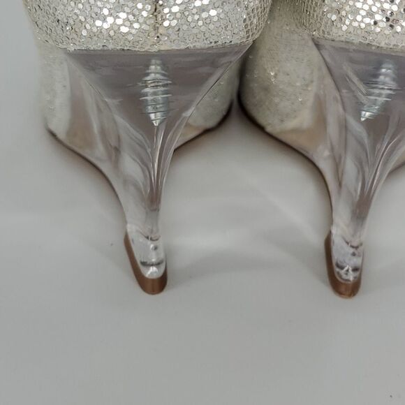 Worthington 6M silver glitter lucite heals, - Picture 4 of 10